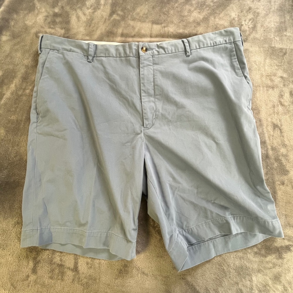 Polo‎ Ralph Lauren Chino Shorts Mens 44 Blue Stretch Classic Fit Flat Front